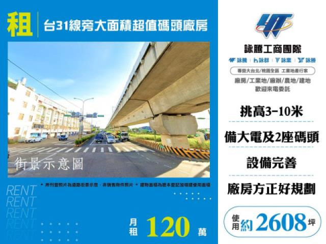 台31線旁大面積超值碼頭廠房