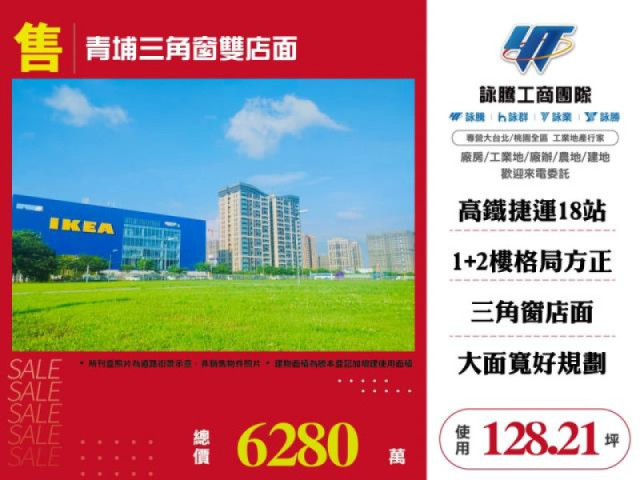 青埔三角窗雙店面