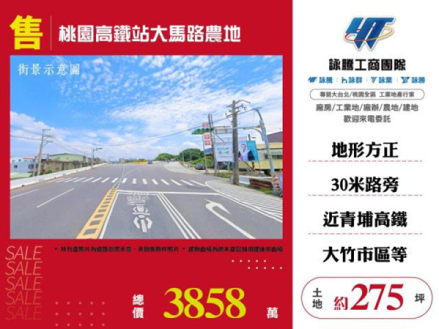桃園高鐵站大馬路農地