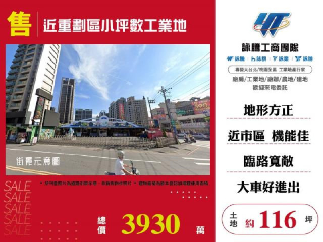 近重劃區小坪數工業地